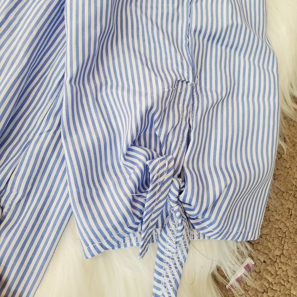 Simply Couture Off Shoulder/Blue&White/Size L - Picture 2 of 8